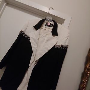 Black and White Suit